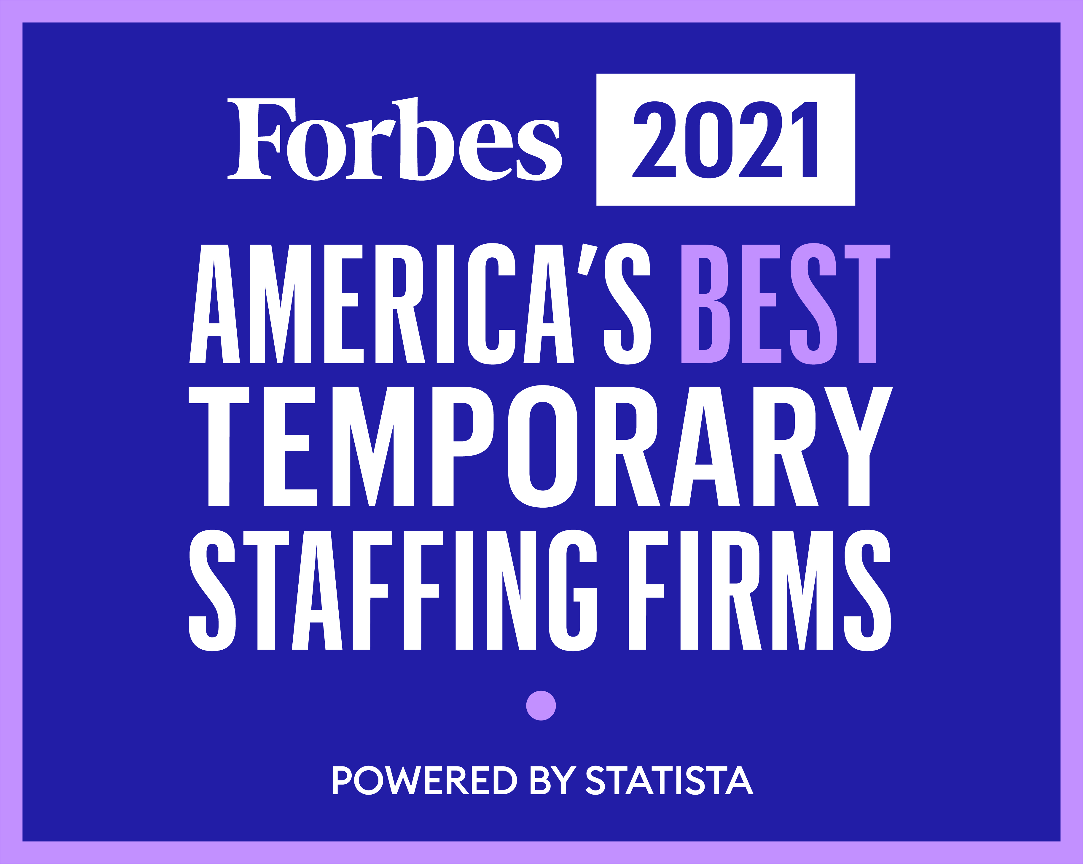 Forbes Best Temporary Staffing 2021