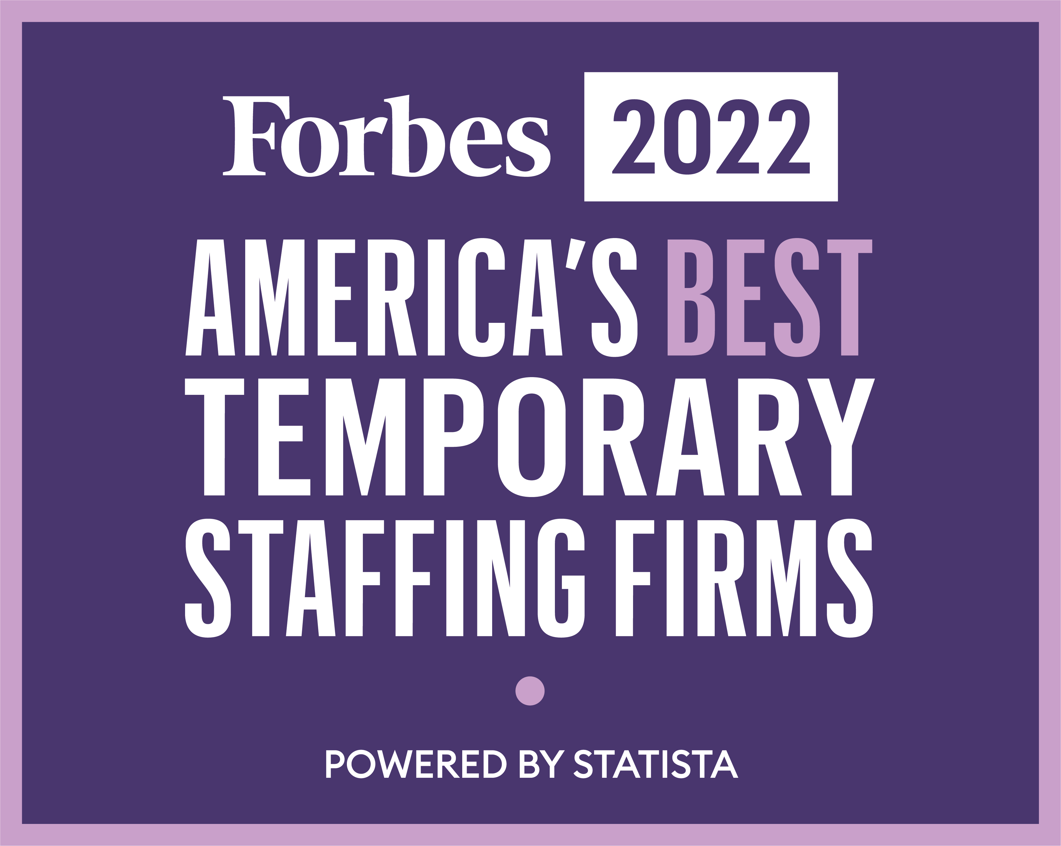 Forbes Best Temporary Staffing 2022